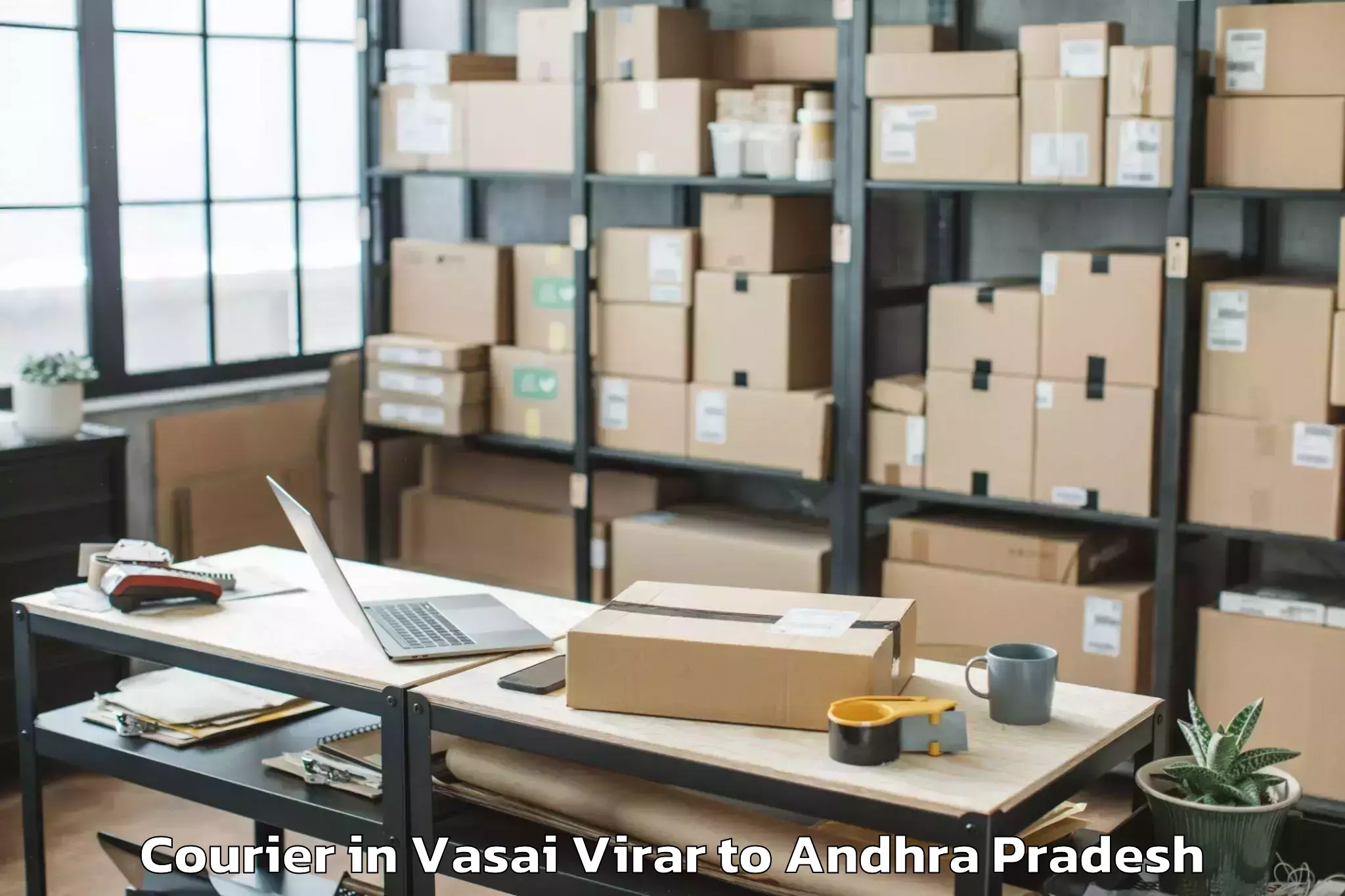 Top Vasai Virar to Vadlapudi Courier Available